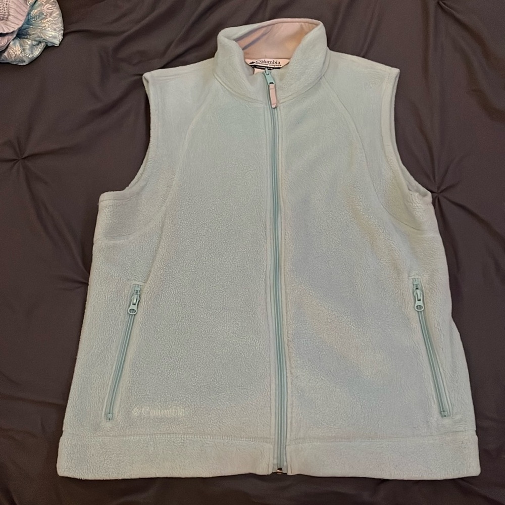 fuzzy columbia vest